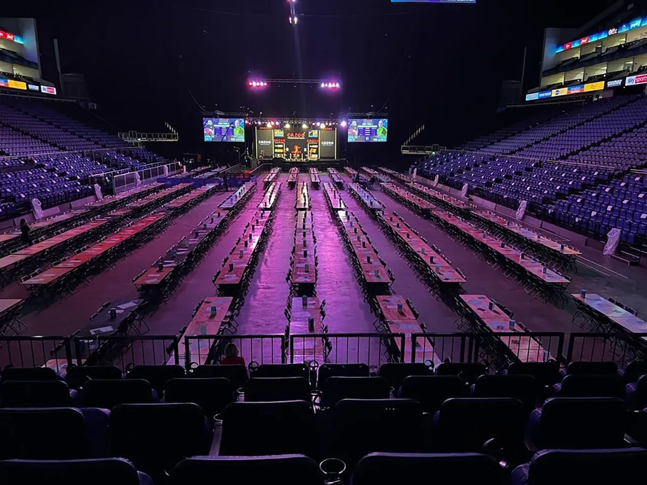 the o2 darts seating