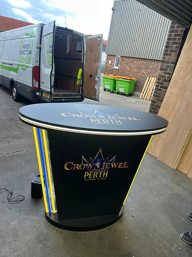 wwe european tour 2025 bespoke props inner sanctum
